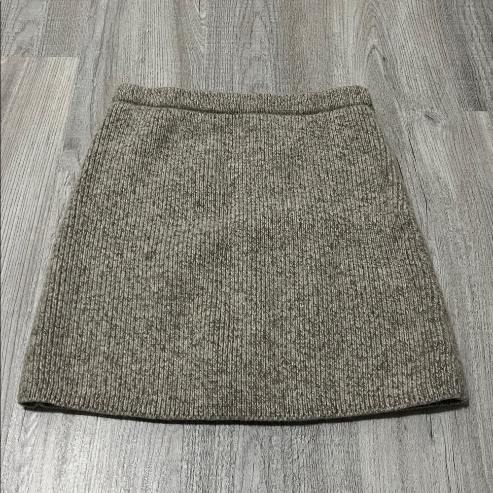 Zara Women's Beige Brown Knit Mini Pencil Skirt